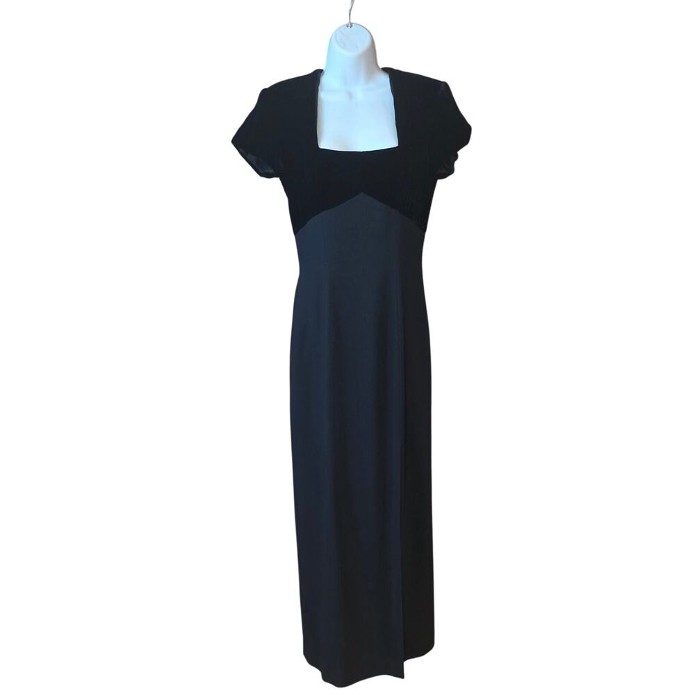Anne Tijan for Kenar Black Velvet bust Dress Size 4